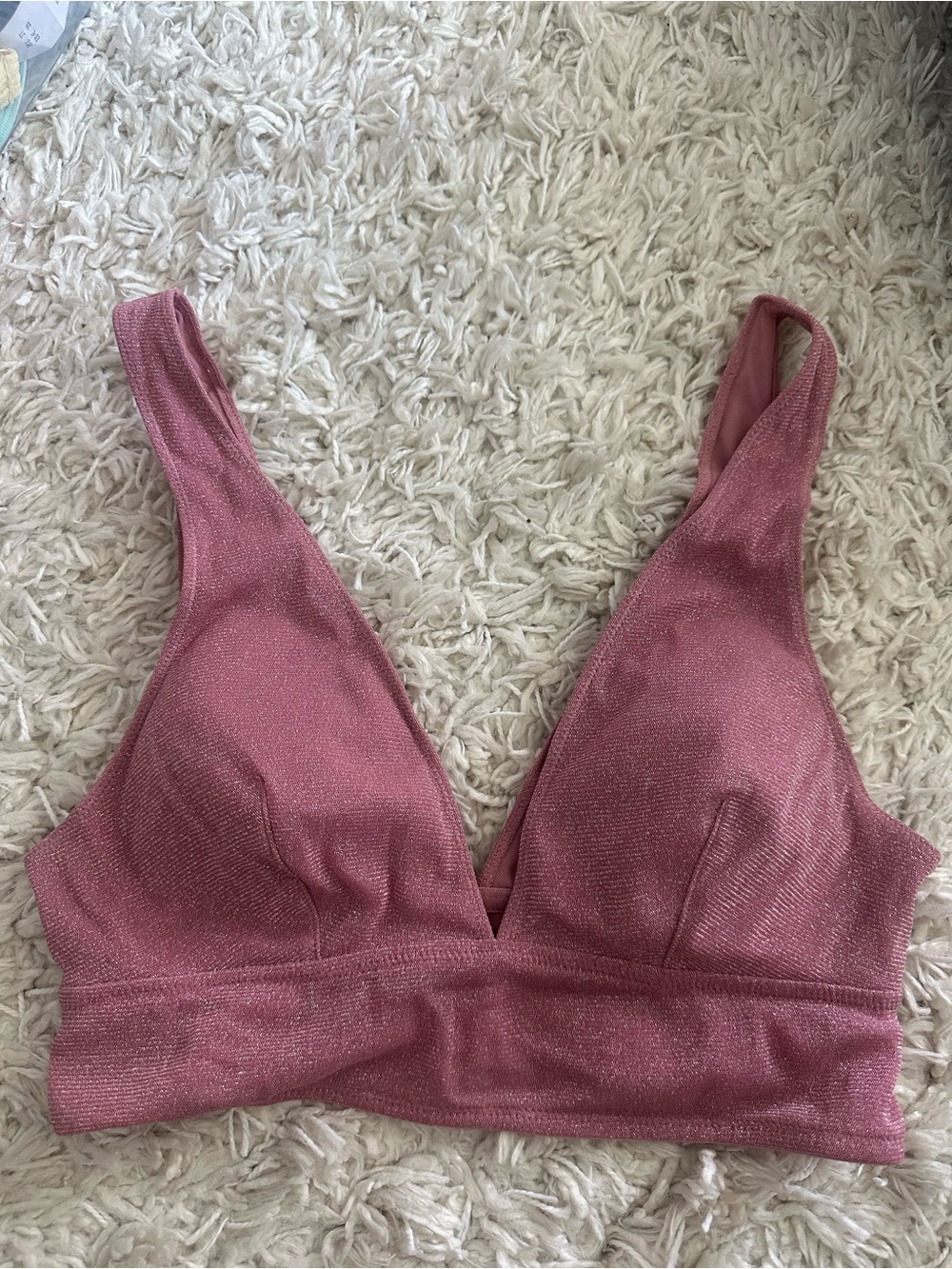 La Senza Pink Bikini Top Size Medium Like New